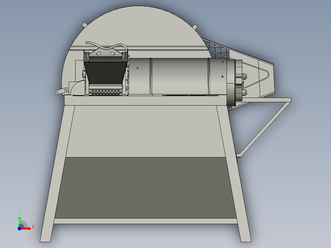 玉米杆粉碎机中药材粉碎机打糠机前视图
