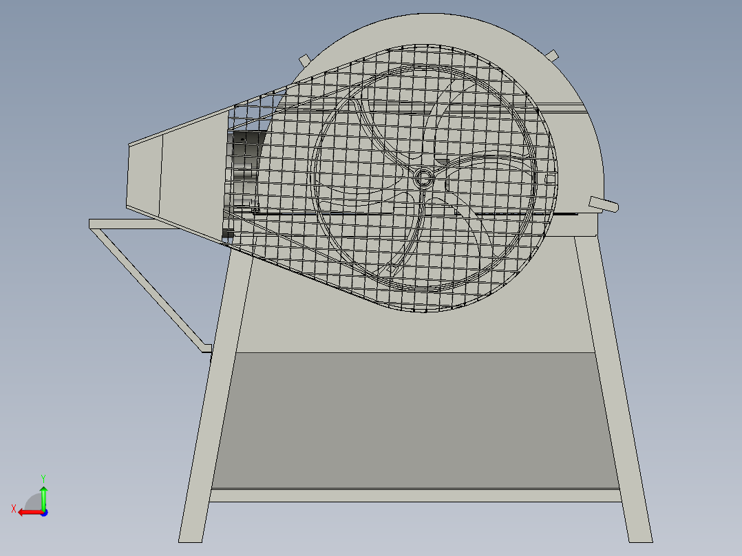 玉米杆粉碎机中药材粉碎机打糠机后视图