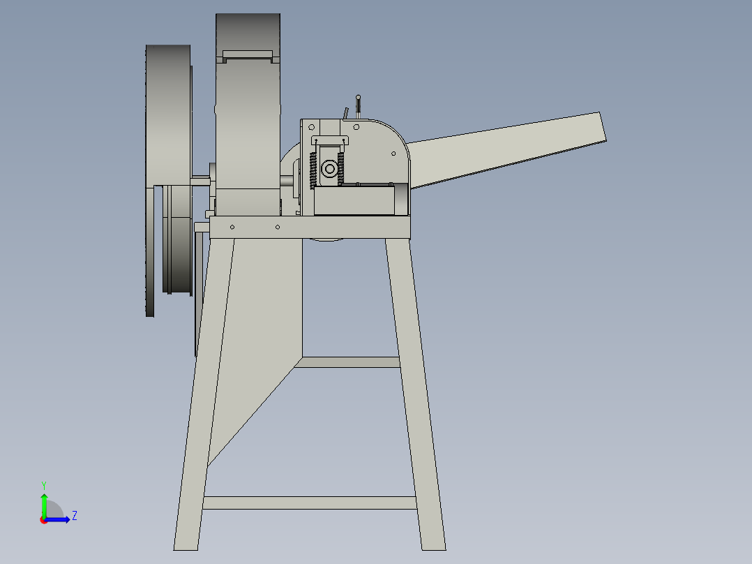 玉米杆粉碎机中药材粉碎机打糠机左视图