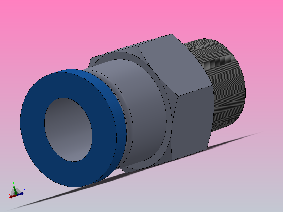 IPC-N 螺纹直通-NPT螺纹_IPC3∕8-NO2主视图