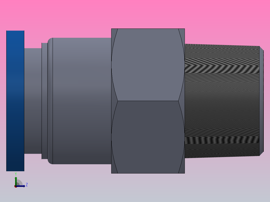 IPC-N 螺纹直通-NPT螺纹_IPC3∕8-NO2左视图