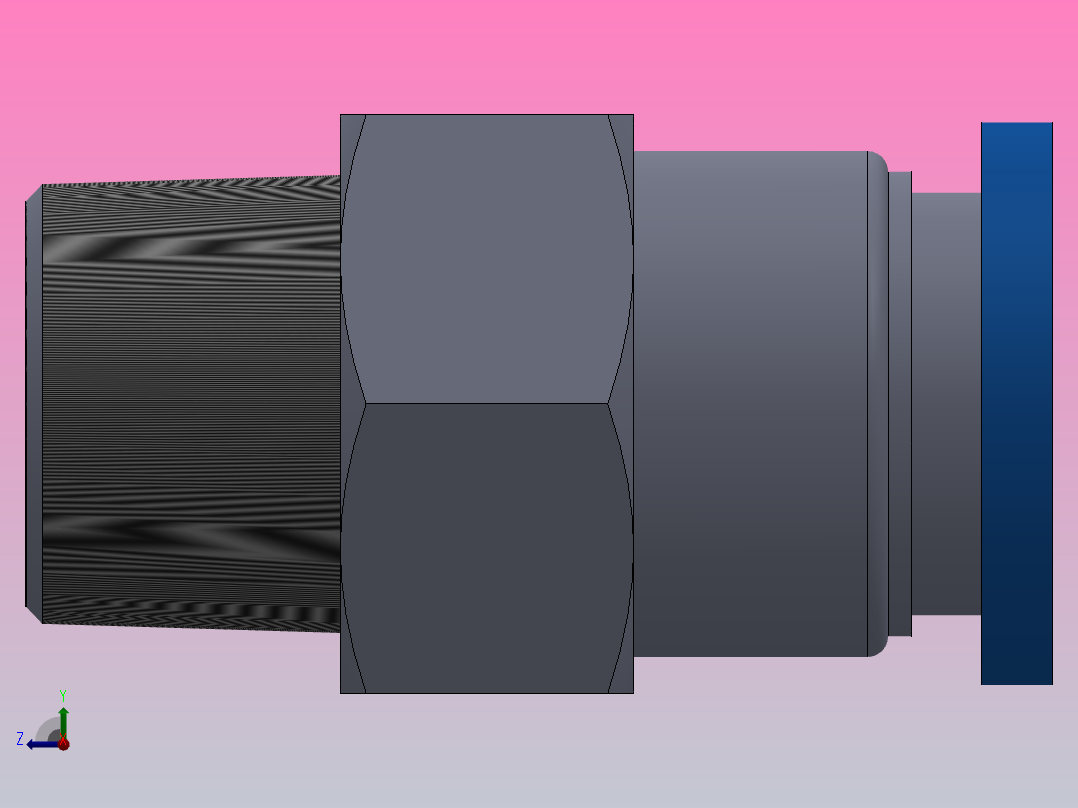 IPC-N 螺纹直通-NPT螺纹_IPC3∕8-NO2右视图