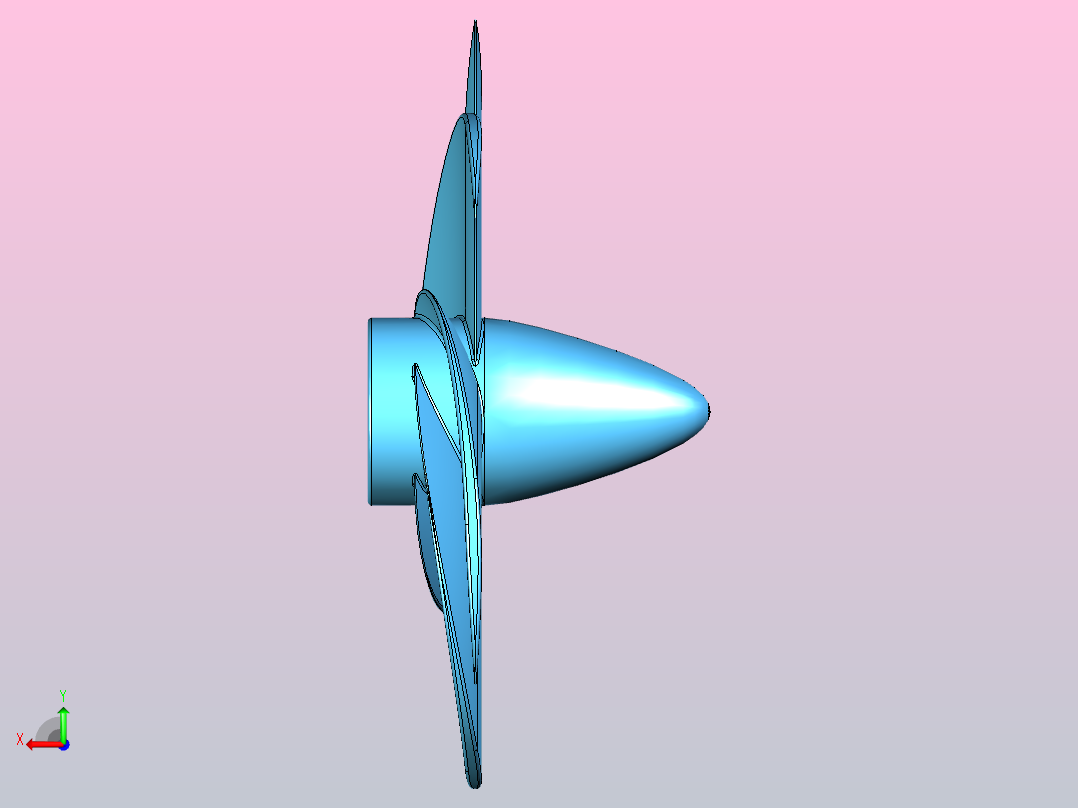 概念螺旋桨设计后视图