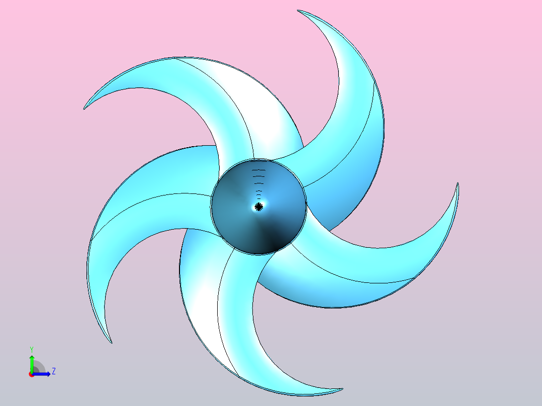 概念螺旋桨设计左视图