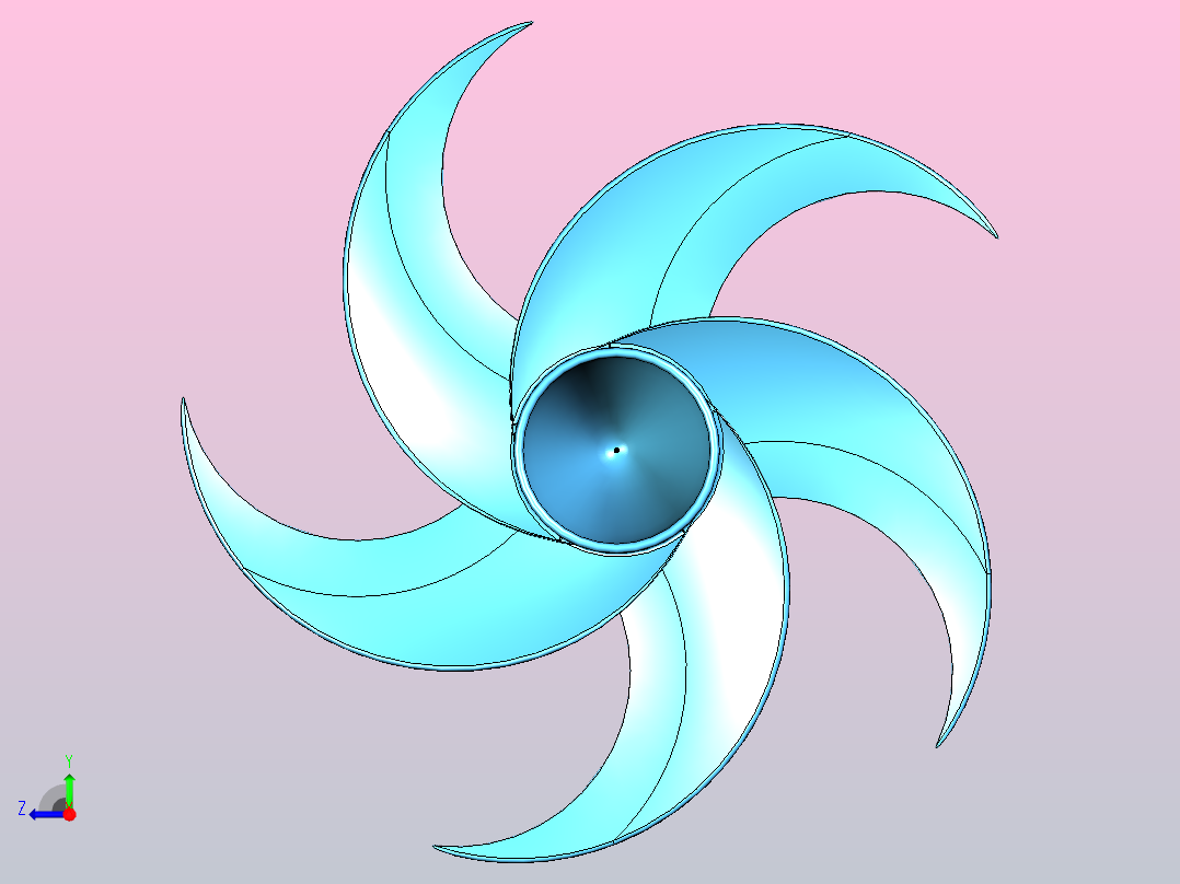 概念螺旋桨设计右视图