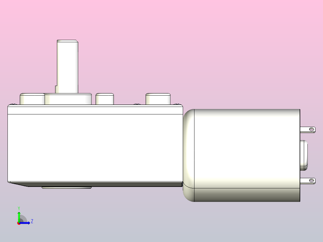 JGY-370DC马达[JGY-370-340K]减速电机左视图