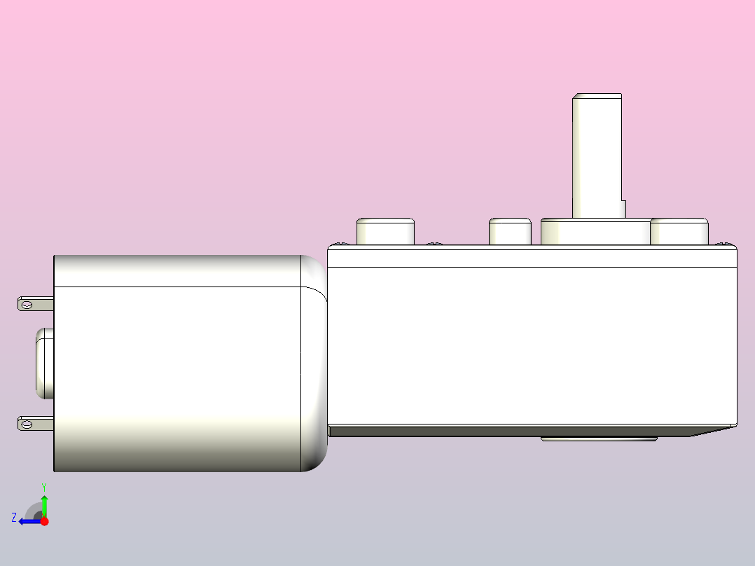 JGY-370DC马达[JGY-370-340K]减速电机右视图