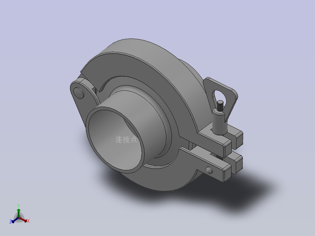 卡箍套装DN10~DN100-ISO卫生级304主视图