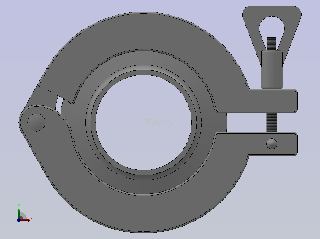 卡箍套装DN10~DN100-ISO卫生级304前视图