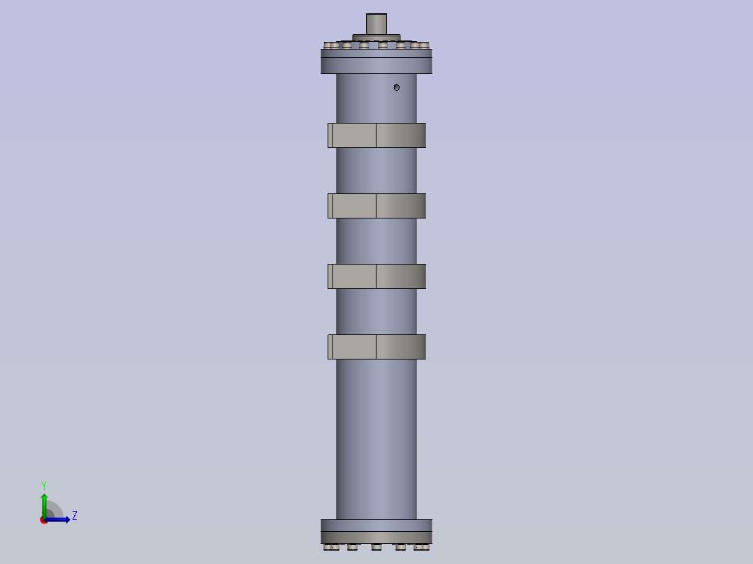 300x240x2020毫米的液压油缸左视图