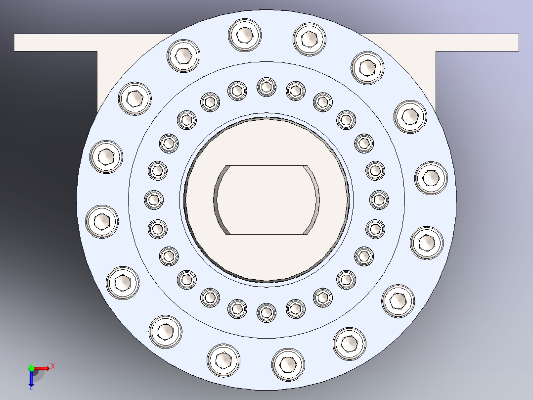 300x240x2020毫米的液压油缸俯视图