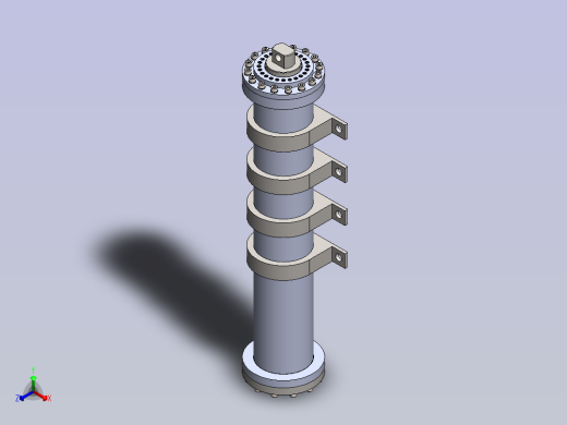 300x240x2020毫米的液压油缸正等轴测缩略图