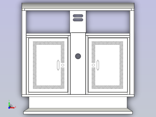 室外型不锈钢垃圾箱前视缩略图
