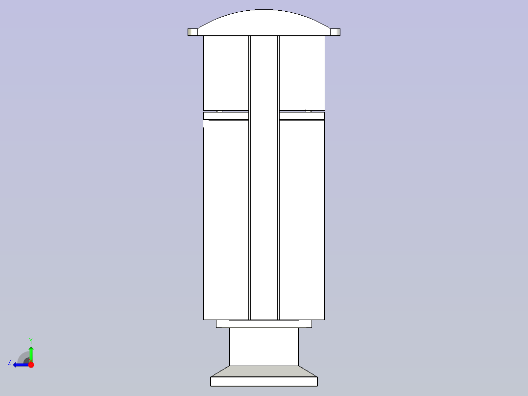 室外型不锈钢垃圾箱右视图