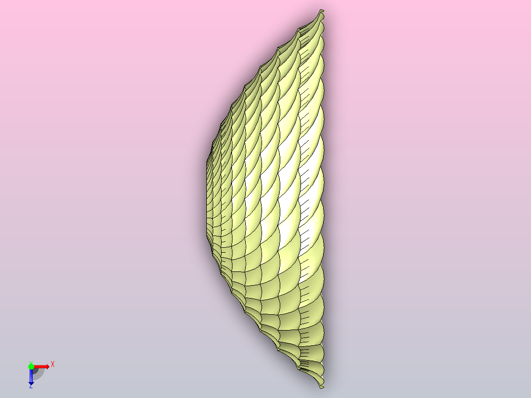 带旋转角度的光学二次配光单元俯视图