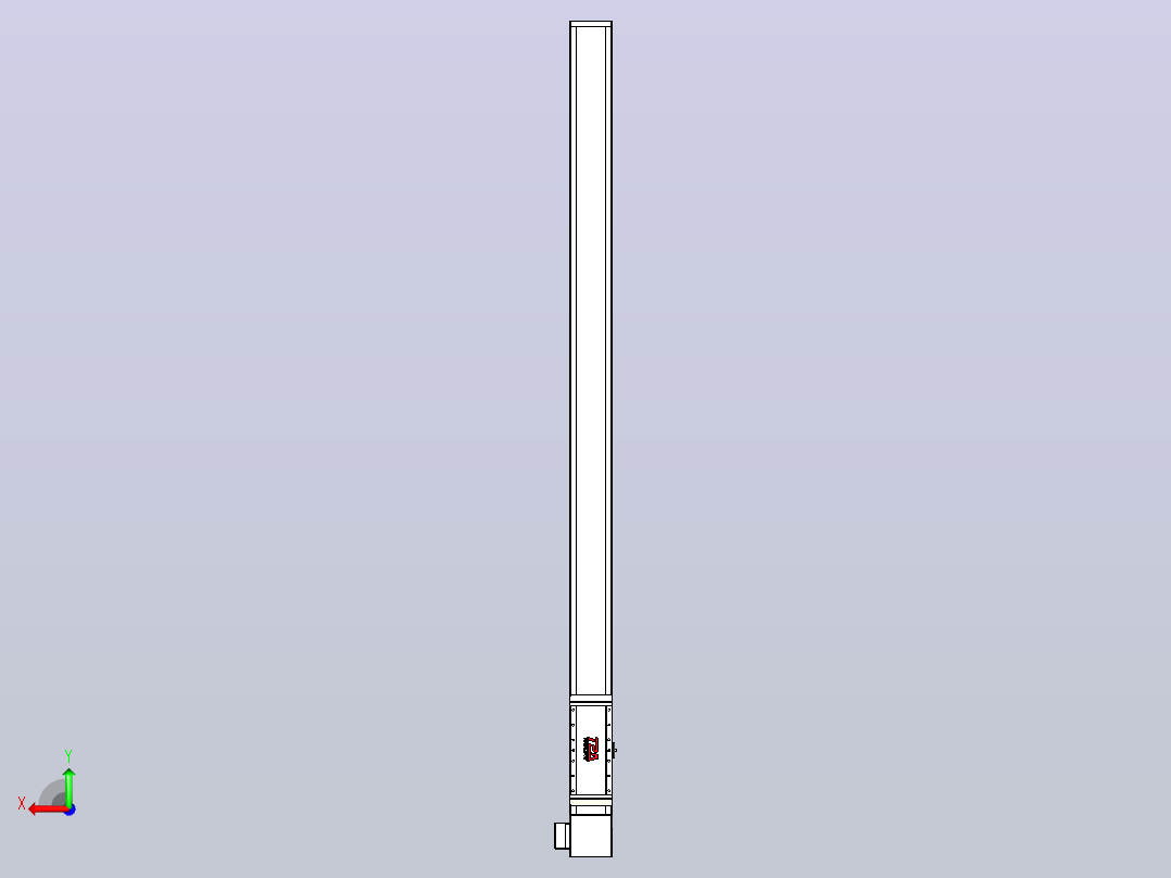 伺服电机集成皮带传动直线执行器TPA-OCB-140-256-L2050-LP-P75-N3后视图