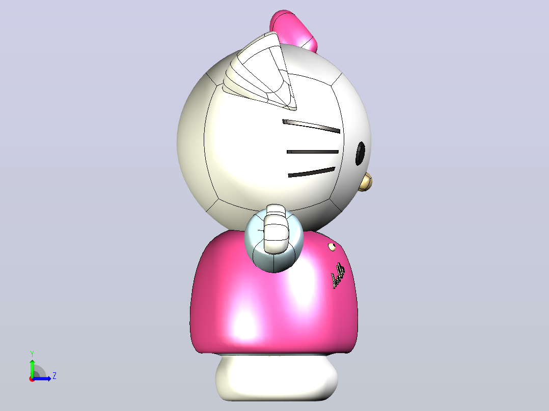 Hello Kitty左视图