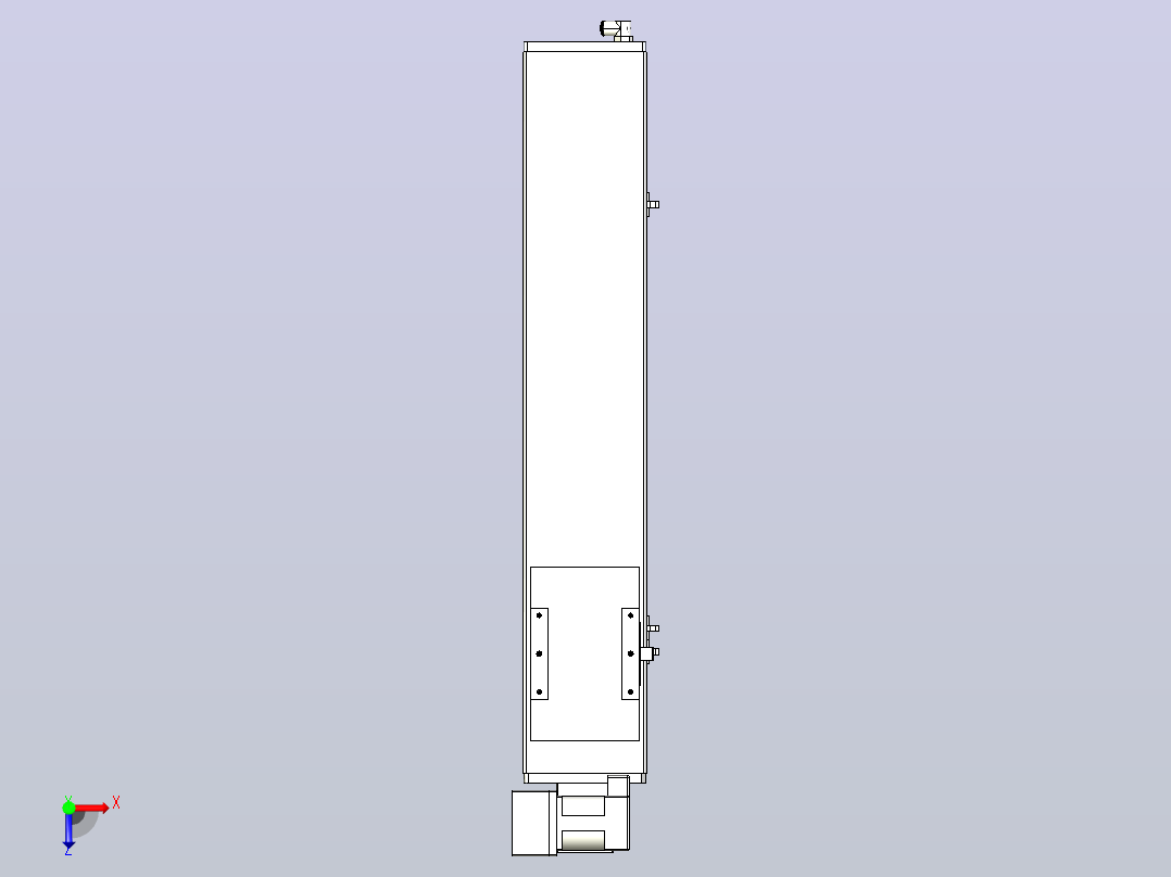 MCB14无尘皮带滑台[MCB14-L40-500-LU-P20-C3]俯视图