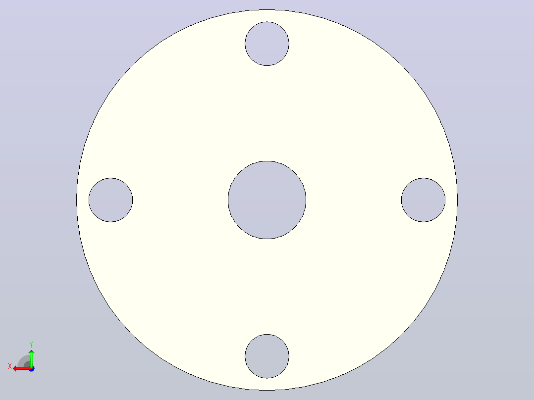GBJ01-D8M导向轴支座（开口型法兰型）后视图