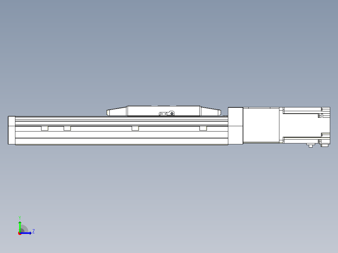 滚珠丝杠直线轴内置导轨TPA-GCR-170-2510C-L200-M-M75-N3左视图