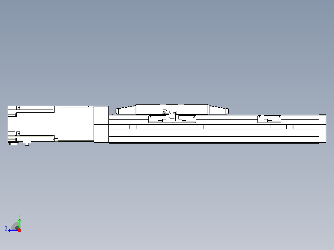 滚珠丝杠直线轴内置导轨TPA-GCR-170-2510C-L200-M-M75-N3右视图