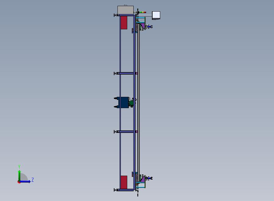 A35-液压冲孔机左视图