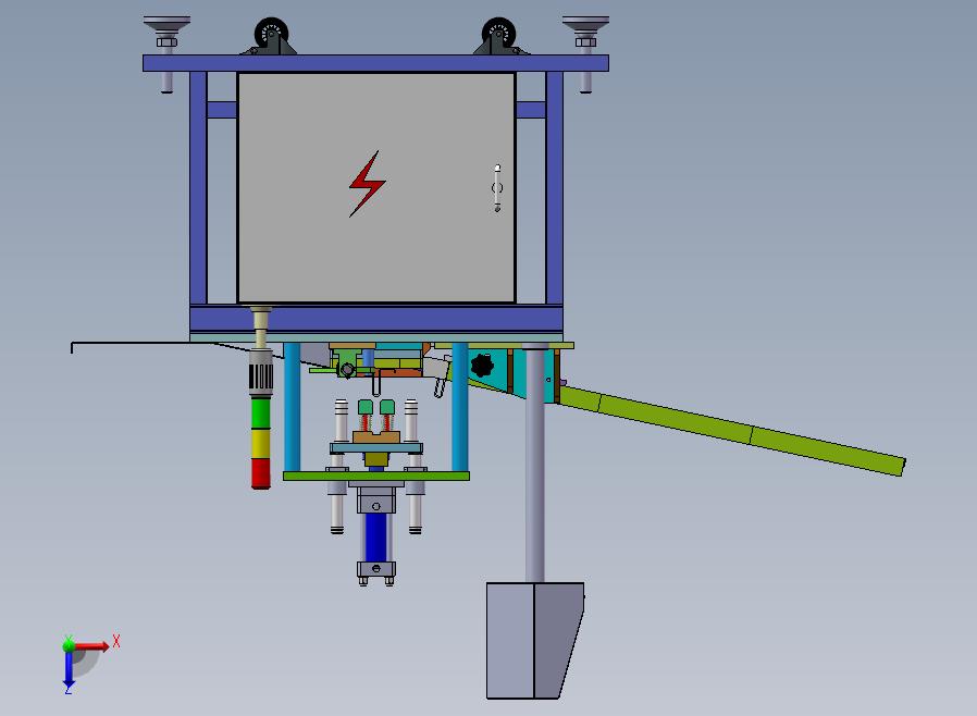 A35-液压冲孔机俯视图