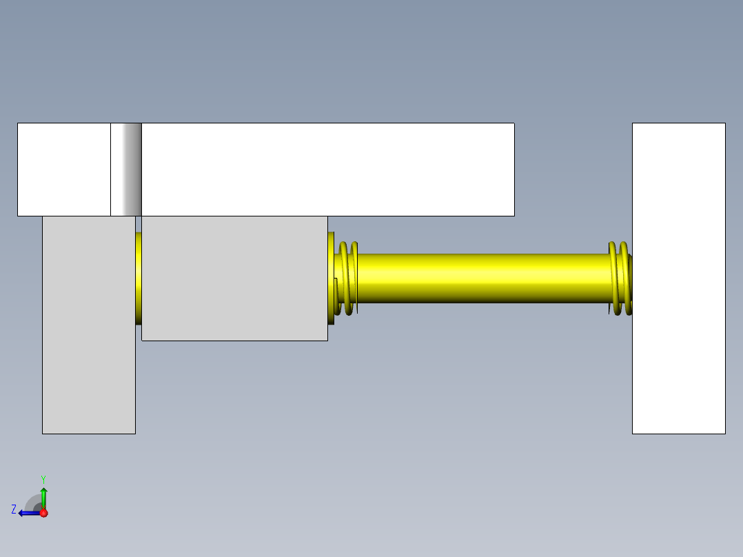 简易夹紧夹具右视图