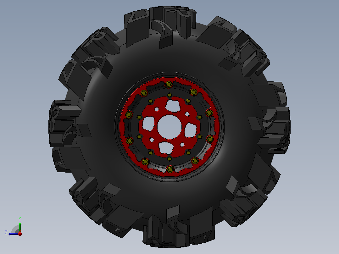 轮胎3D模型前视图