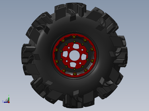 轮胎3D模型前视缩略图