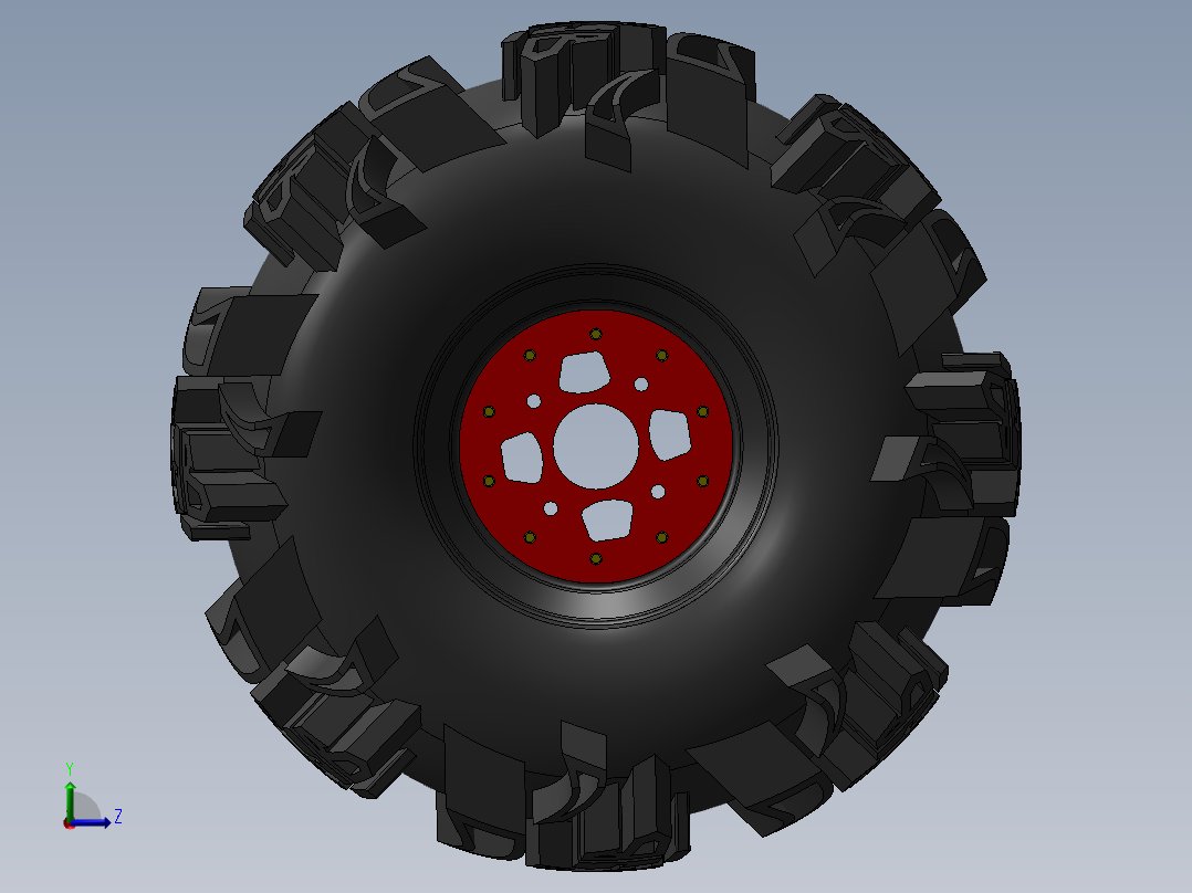 轮胎3D模型后视图