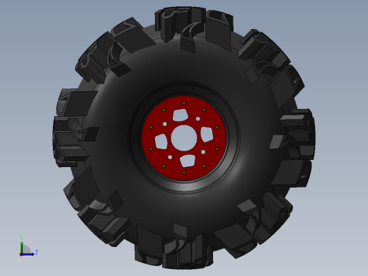 轮胎3D模型后视缩略图