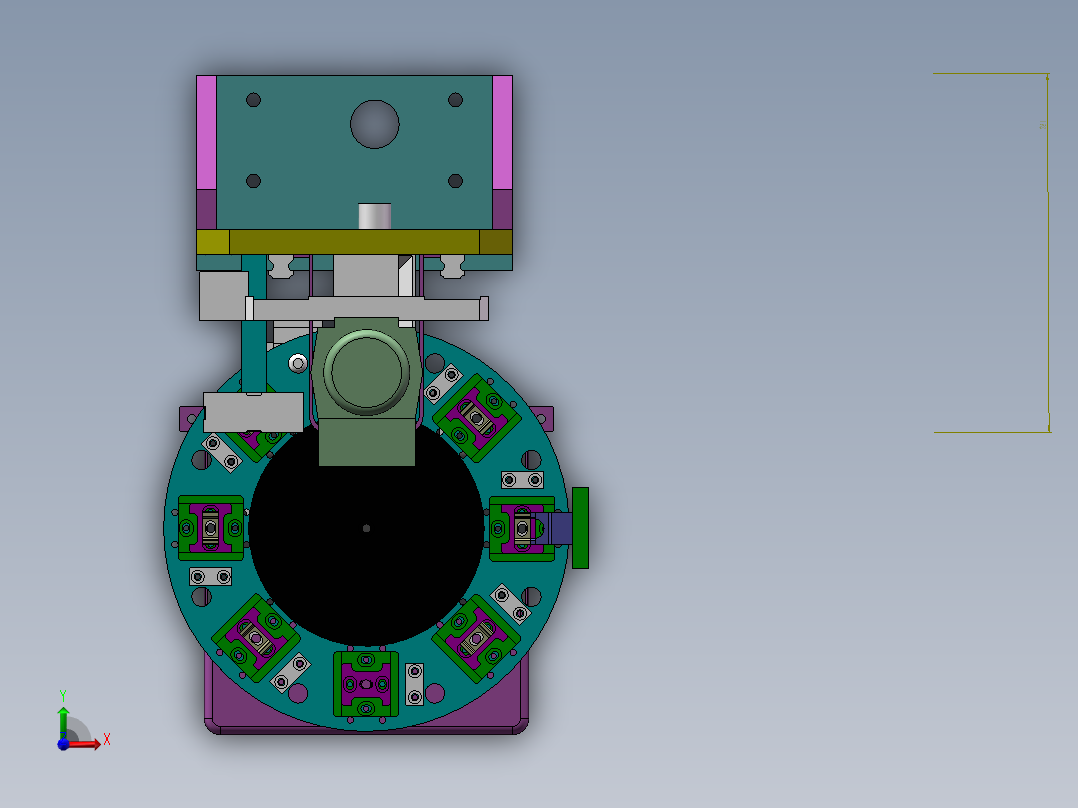 半自动打孔机前视图