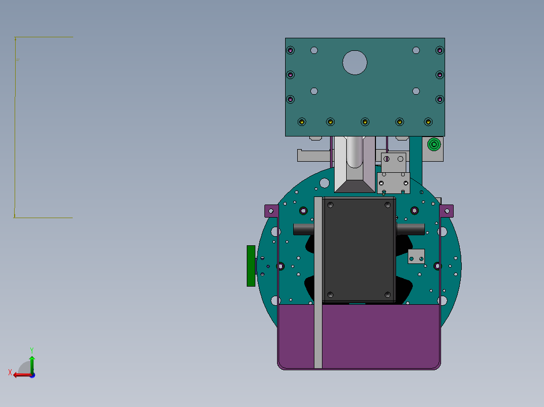 半自动打孔机后视图
