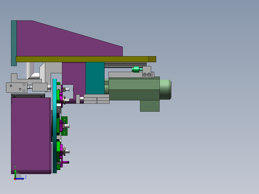 半自动打孔机左视图