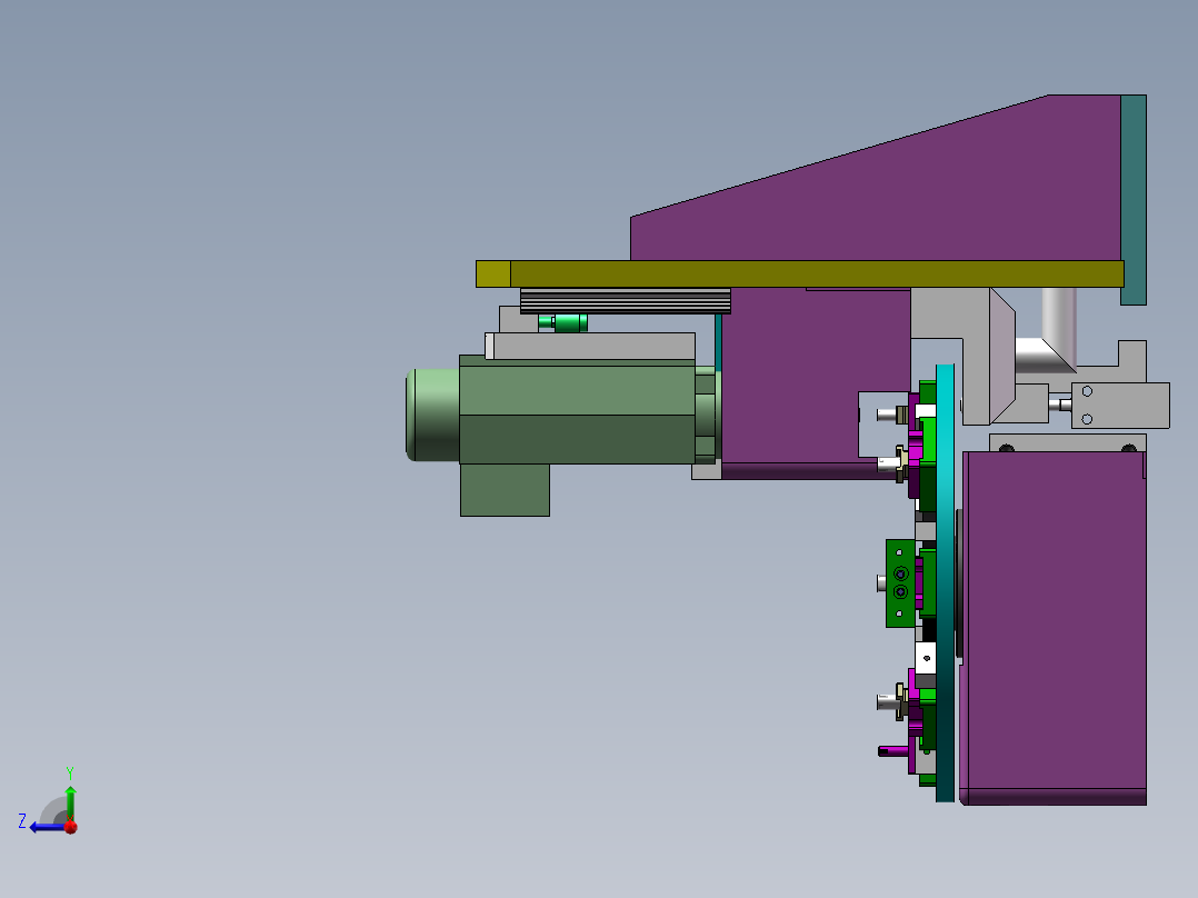 半自动打孔机右视图