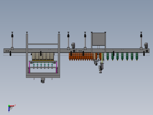 B02-Filling and Capping Machine灌装机3D数模图纸 STP格式俯视缩略图