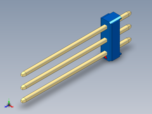 彩色公头100mil（2.54mm）系列-DS1021_blue_3x01p_100mil_Type19_rev1.0