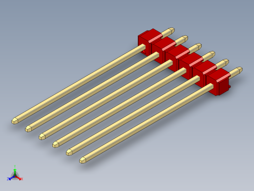 彩色公头100mil（2.54mm）系列-DS1021_red_1x06p_100mil_Type43_rev1.0