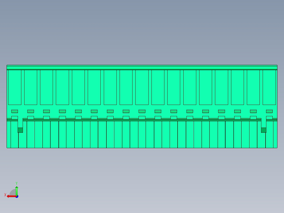DEGSON 2EDG 系列 5.0mm 可插拔接线端子组-2EDGKB-5.0-17P-14-00AH后视图