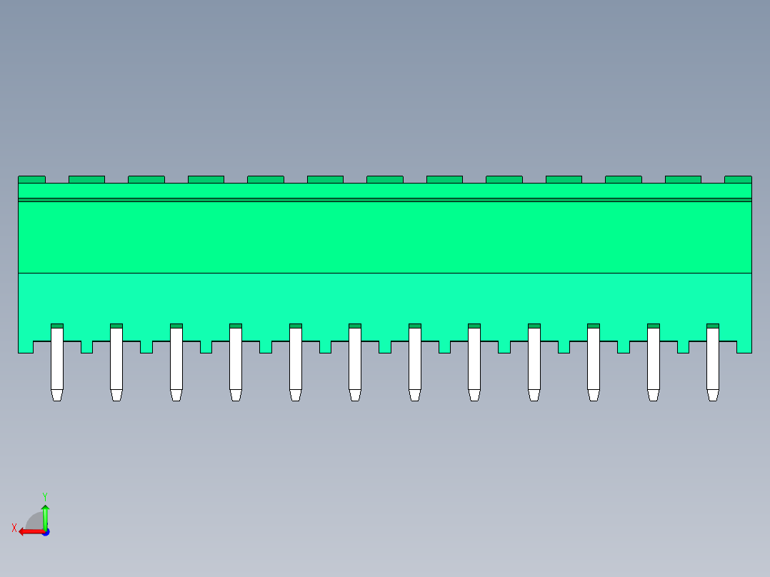 DEGSON 2EDG 系列 5.0mm 可插拔接线端子组-2EDGLC-5.0-12P-14-00AH后视图