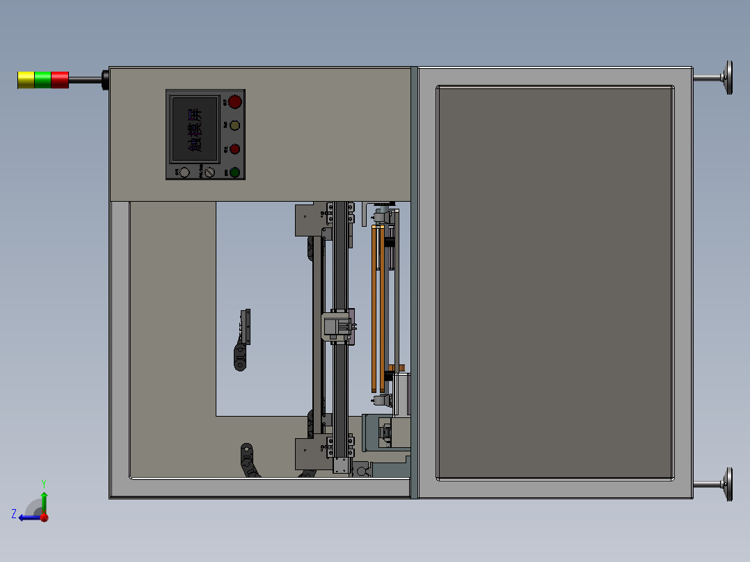 非标三轴伺服自动分选送料机右视图