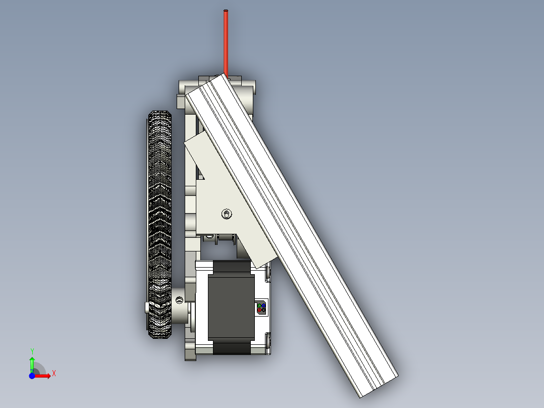 齿轮带式挤出机结构前视图