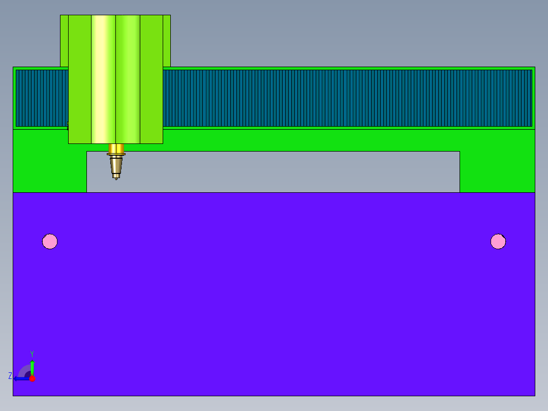 单平台加厚金属割板机右视图