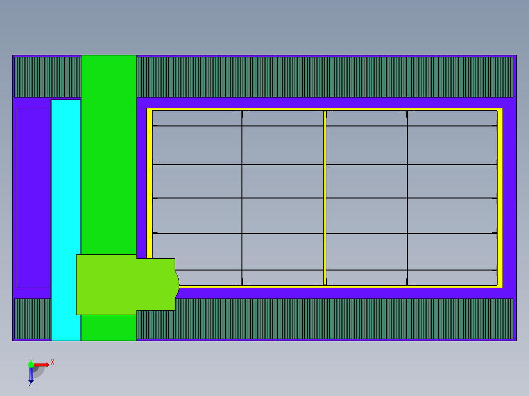 单平台加厚金属割板机俯视图