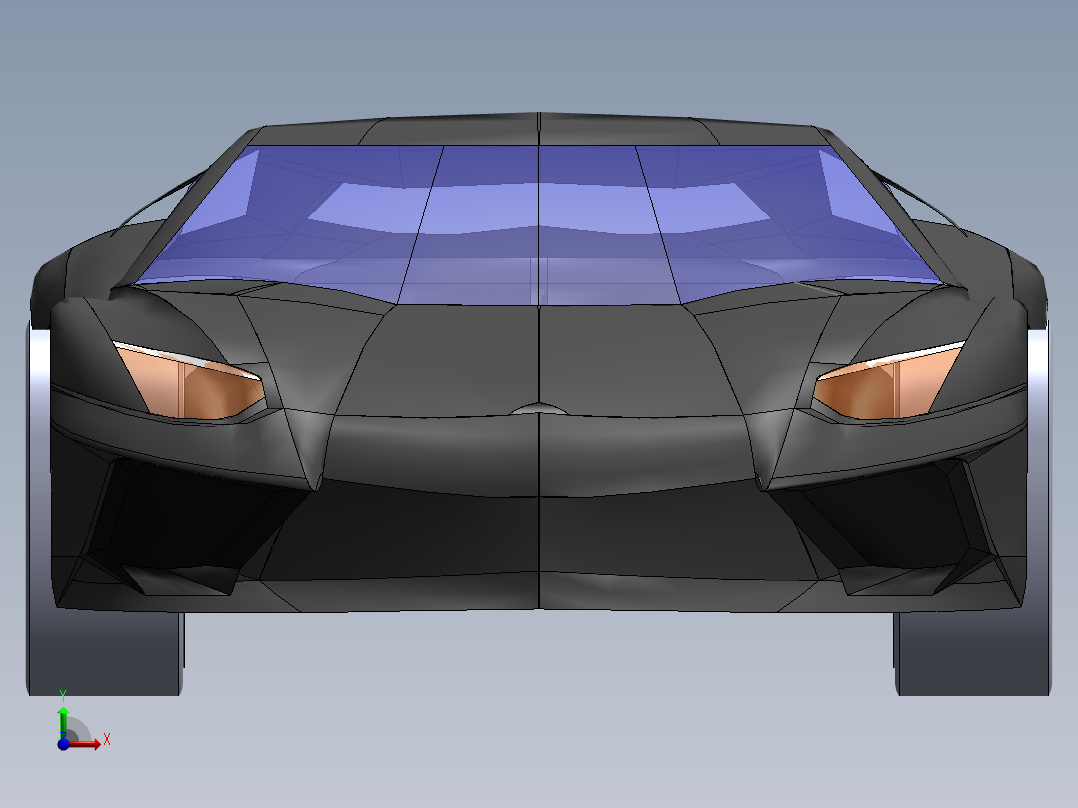 兰博基尼艾文塔多前视图