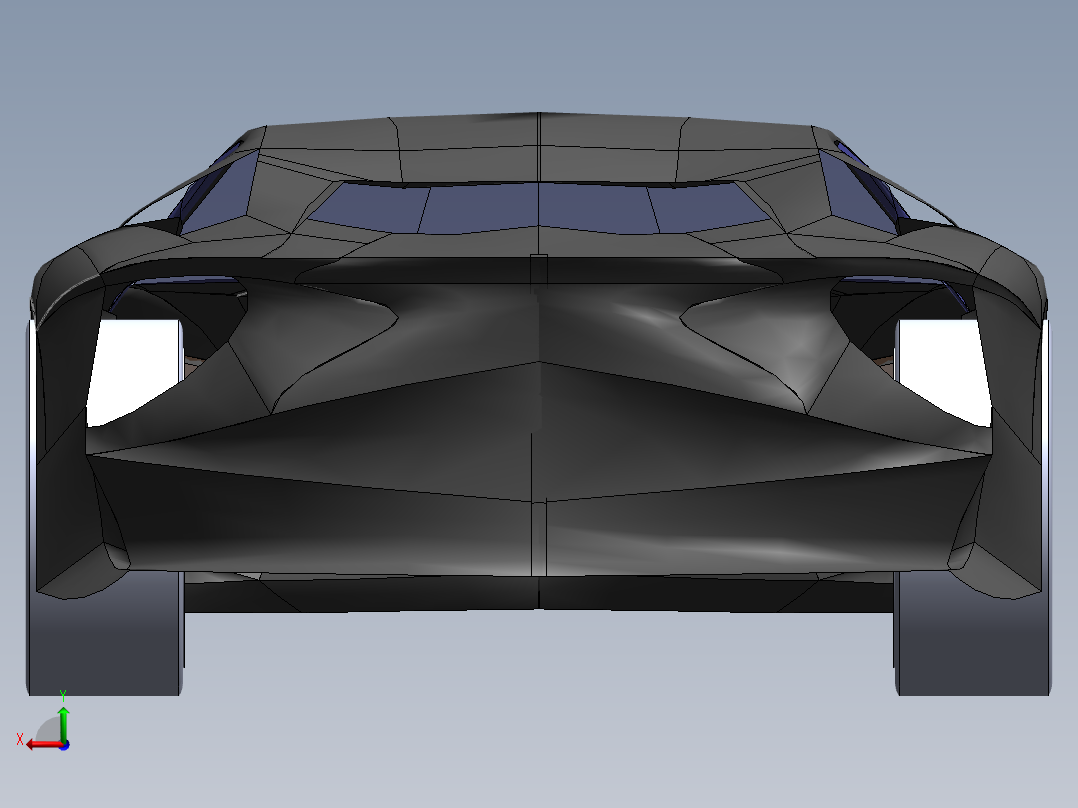 兰博基尼艾文塔多后视图