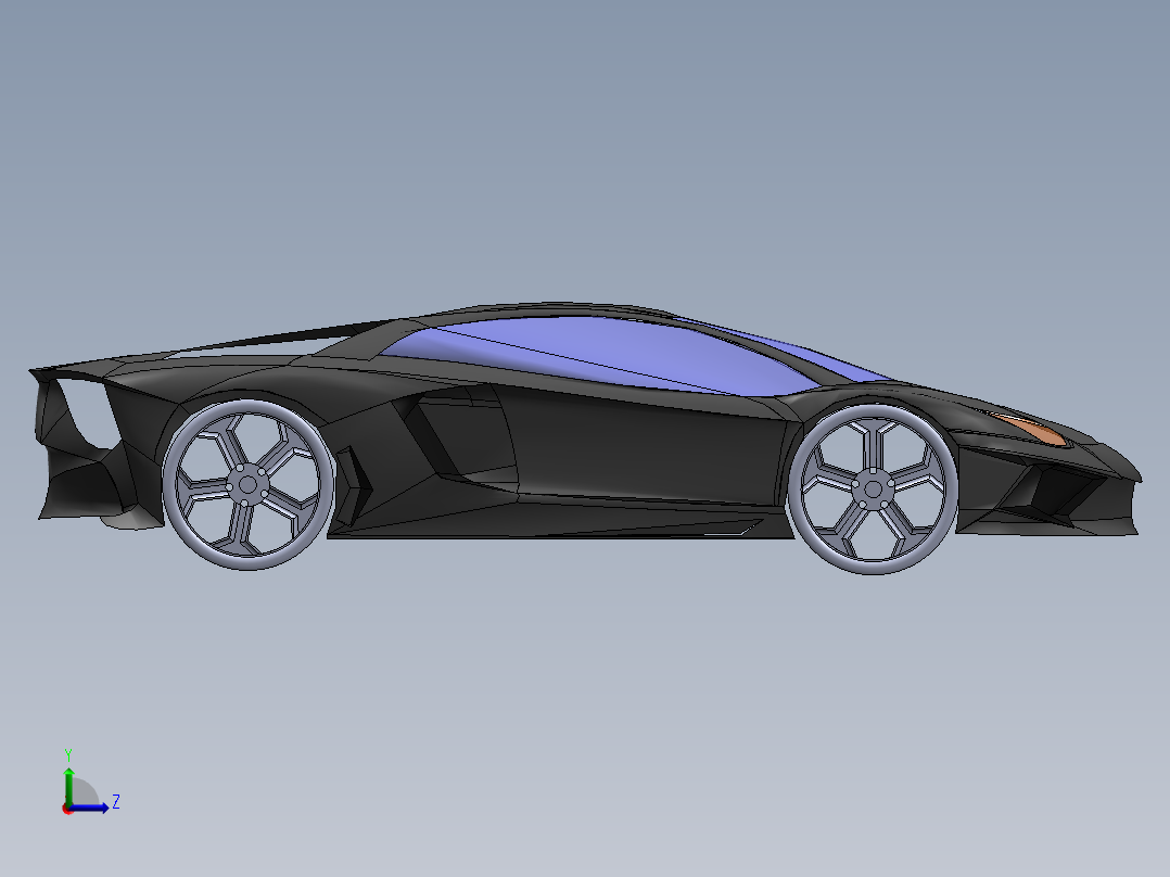 兰博基尼艾文塔多左视图