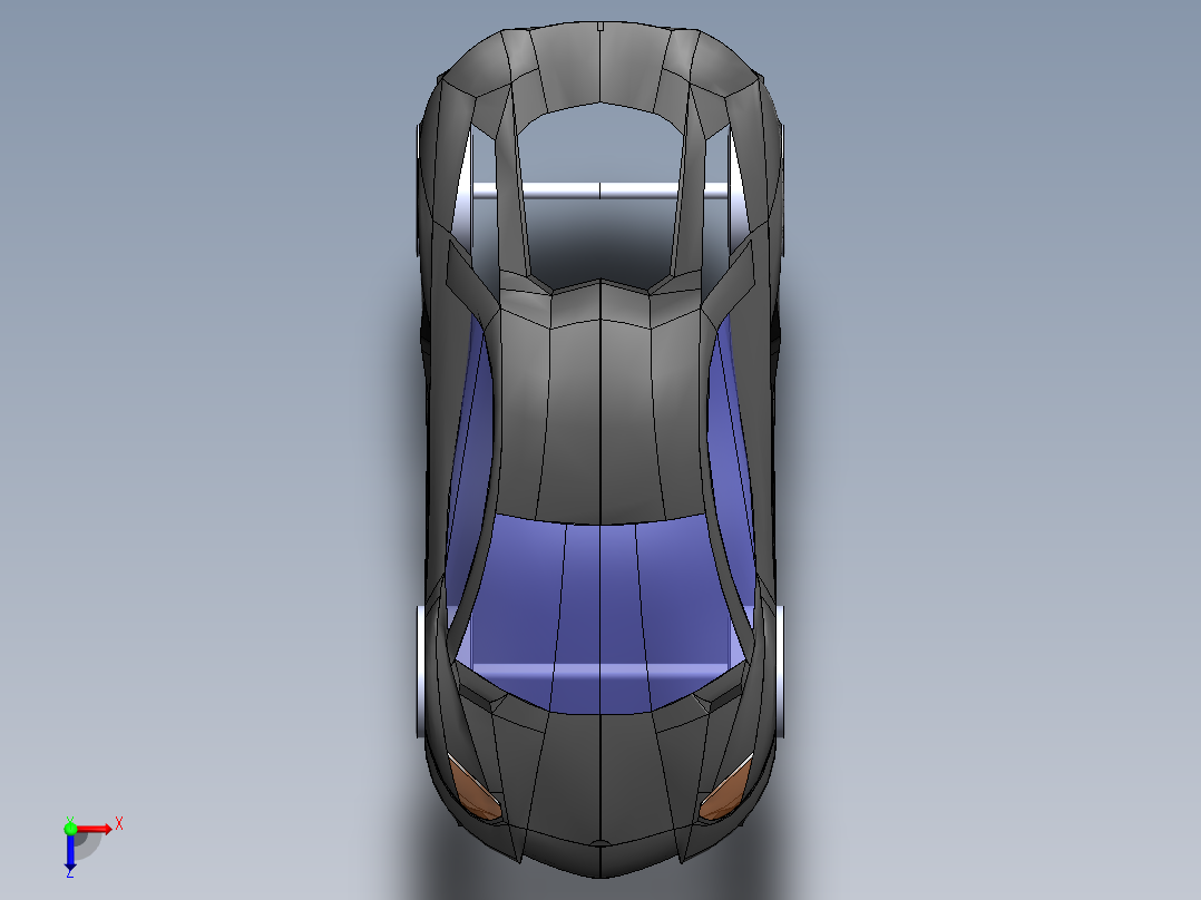 兰博基尼艾文塔多俯视图