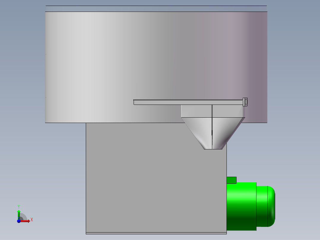 旋转理盖机设计模型前视图